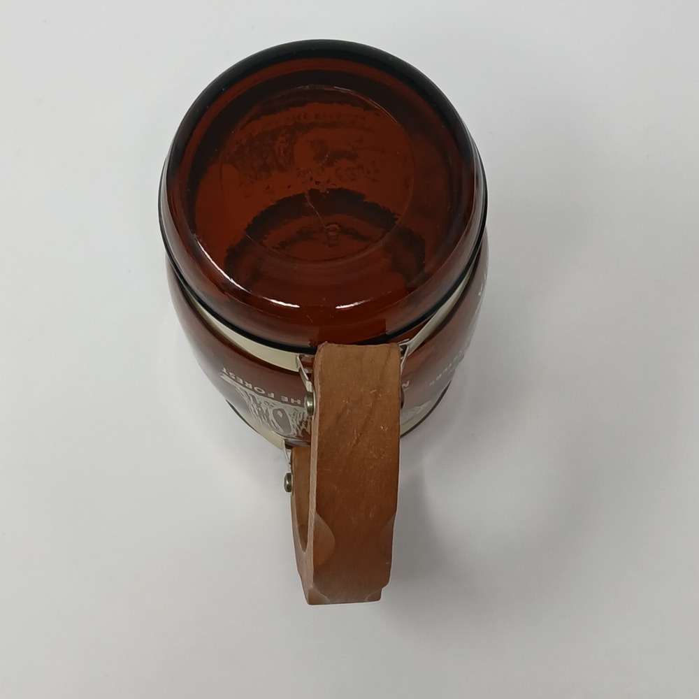 Siesta Ware Amber Brown Barrel Mug Big Basin California Souvenir Wood Handle - Picture 10 of 10